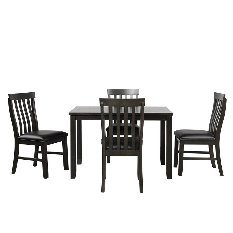 Winston Porter Husson 5 Piece Rubberwood Dining Set And Reviews Wayfair 9325